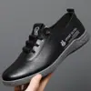 Zapatos de Cuero de Negocios para Hombre Transfronterizos, Zapatos de Cuero Cómodos de Suela Blanda, Zapatos Casuales Versátiles de Moda, Mocasines, Zapatos de Moda para Hombre de Comercio Exterior