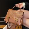 Bolso Maletín Retro para Mujer 2025 Nueva Mochila de Moda Estilo Preppy Gran Capacidad Casual Mochila Cruzada