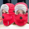 Conjunto de Máscara de Vento e Chapéu Elétrico para Veículos de Inverno, Protetor de Pescoço Quente à Prova de Frio para Ciclismo Feminino e Esqui, Cobertura para Cabeça, Chapéu de Algodão para Proteção do Pescoço