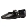 Nuevos Zapatos Planos Mary Jane Calados Estilo Francés para Primavera/Verano con Correas, Zapatos de Mujer Modernos y Versátiles