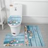 Nuevo Tapete para Inodoro con Estampado de Animales y Flores de Dibujos Animados 3D Tapete para Baño del Hogar Alfombra para Piso Juego de Tres Piezas