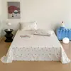 Sábana de gasa de doble capa 100% algodón suave y pegajosa, pieza individual estilo crema, funda de edredón individual 100% algodón puro, juego de tres piezas para una persona, dormitorio de estudiante