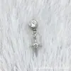 Pendientes Colgantes de Estrella Pequeña de Cuatro Puntas de Aleación de Titanio F136 Titanio G23 Rosca Interna Zirconia Joyería para Perforación de Labio Lengua Cabeza