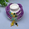 Pulsera de cuentas de calabaza imitación Mica púrpura círculo sencillo multicírculo Pulsera cadena de suéter 108 hombres y mujeres fila de mano suministro en vivo