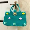Bolsa de Fieltro para el Día de Año Nuevo con Estampado Colorido Sencillo, Bolso de Mano de Fieltro de Gran Capacidad, Logo Personalizable