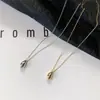 Colar de Prata 925 Esterlina Estilo Coreano com Pingente de Conta Gota para Mulheres, Corrente de Clavícula Minimalista Chique Prata Estilo Francês Nicho Ins