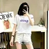 Camiseta de Manga Corta para Mujer Transfronteriza, Nuevo Estilo Casual Simple de Verano, Top Versátil Estampado Estilo Coreano, Sudadera para Mujer
