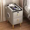 Pequeño Armario de Almacenamiento Estilo Nórdico con Caja Fuerte de Desbloqueo por Huella Dactilar, Moderno Gabinete Estrecho para Recepción de Alojamiento, Armario de Almacenamiento Personalizado
