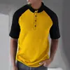 Camisa de Manga Corta Raglán para Hombre, Nueva de Verano, Textura de Pana, Tejido Microelástico, Cómoda, Transpirable, Absorbente del Sudor y Casual