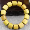 Atacado de fábrica pulseira de sândalo amarelo e granada 2.0 contas brilham como ouro nanmu 108 pulseira para casais homens e mulheres