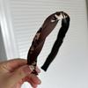 Moda Leopard Twist Hair Hoop Feminino Simples Elegante Prensado Hair Hoop Out Simple All-match Antiderrapante Hair Stamp Headwear Feminino
