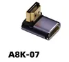 Adaptador HDTV 2.1 Macho a Hembra Uhd8K Alta Definición 180 Grados para Extensión de Conector de Salida de Video de Computadora Set-Top Box