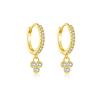 Brincos de diamante triangulares em prata esterlina S925 estilo Celi francês, moda urbana, joias de prata