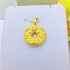 Colgante de hebilla de seguridad chapado en oro y latón para hombre y mujer, colgante de moneda de cobre, colgante de seguridad, joyería al por mayor