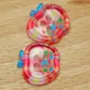 Accesorios de botones de manzana transparentes translúcidos estampados Botones para ropa DIY Botones decorativos Botones de cuatro agujeros en forma de manzana