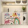 Cortina de Cubierta Linda de Dibujos Animados de Monstruo Pequeño para Gabinete de Almacenamiento de Lavabo, Cubierta para Artículos Varios, Cortina Fea para Estante de Almacenamiento de Cocina, Cortina Antipolvo