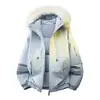 Chamarra de algodón con capucha estilo americano Zeshandiao para mujer, parka engrosada nueva de invierno 2026, abrigo cálido de algodón, abrigo acolchado de algodón moderno