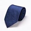 Corbata Formal de Negocios Atada a Mano para Hombre Azul Negro Larga 8cm Banco Hotel Ropa de Trabajo Profesional Corbata