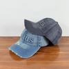 Gorra de Béisbol de Mezclilla Lavada con Agujeros para Hombres y Mujeres, Gorra con Letra para Cabeza Grande, Protector Solar, Nuevo Estilo Coreano, Cara Visible, Sombrero Pequeño