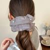 Scunchie de Malla Coreana de Alta Gama con Perlas Lazos para el Cabello Artísticos Elegantes y Sencillos para Cola de Caballo Cuerda Grande para el Cabello para Mujer