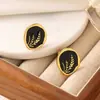 Pendientes de Acero Inoxidable con Goteo de Aceite Estilo Nuevo Grano de Arroz Transfronterizos para Mujer, Pendientes y Joyería Exquisitos de Alta Gama en Oro de 18K que No Se Desvanecen