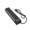 Hub USB 2.0 de 7 puertos para venta al por mayor de fábrica con interruptor independiente, extensión para computadora, divisor USB 2.0 multiport
