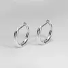 Pendientes de Aro Lisos Multitamaño de Aleación de Titanio G23, Simples y Versátiles, Pendientes de Clip con Superficie Lisa, Pendientes de Piercing Unisex