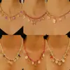Collar Transfronterizo Europeo y Americano Ins Color Dopamina Cuerda Tejido Pesado Estilo Marino Colgante de Estrella de Mar Tortuga Mariposa para Mujeres