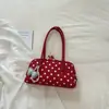 2026 Nuevo Bolso de Bolos Personalizado Estilo Coreano Fresco y Sencillo con Lunares Bolso de Mano Dulce de Alto Valor Bolso de Hombro para Debajo del Brazo