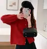 Nueva ropa de mujer estilo coreano para otoño e invierno, cárdigan suéter de punto liso casual holgado, prenda exterior casual adelgazante