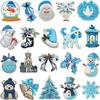 Natal bordado adesivos de pano desenhos animados Papai Noel patch adesivos decoração boneco de neve bordado adesivos sinos de Natal Impressão de transferência de calor