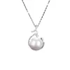 Collar de Perlas Simuladas para Mujer, Regalo del Día de la Madre para Personas Mayores, Moda del Día de San Valentín Colgante de Perla de Concha Sintética de Lujo Ligero para Niñas