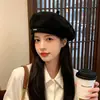 Boina para Mulheres, Novo Estilo Tendência de Celebridade da Internet, Fashion e Super Popular, Versátil, Faz o Rosto Parecer Menor, Cor Sólida, Chapéu Octogonal Elegante