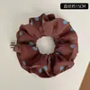 Elástico de Cabelo Marrom Maillard Café Moda Coreana Bolinhas Preenchido com Algodão Laço Gravata Laço Headband 2025 Novo Elástico de Cabelo Acessórios de Cabelo