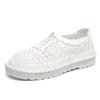 Wish Zapatos de Mujer 2025 Verano Nuevo Europeos y Americanos Recortes Flats Casual Zapatos de Pescador Flats Transpirables Zapatos para Conducir Antideslizantes