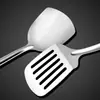 Espátula de Cocina de Acero Inoxidable Utensilios de Cocina Cuchara con Mango de Grano de Madera Espátula Cuchara Pala de Cocina Engrosada Cuchara para Arroz Juego de Cocina