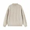 Suéter Cableado Vintage Yidao 2026 Otoño Nuevo Estilo Japonés Retro Old Money Falso Dos Piezas Cuello Henley para Hombre