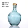 Botella de Aroma de Color Degradado Botella Vacía Transparente Sin Fuego Ratán Vidrio Botella de Aroma Adornos Campana Invertida Botella de Aceite Esencial de Aroma