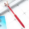 Versão coreana criativa de caneta de cristal giratória grande caneta de diamante atacado logotipo para impressão escritório papelaria estudante caneta esferográfica de plástico