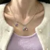 Cadena de clavícula de perla de estrella de mar morada de ensueño, un collar exquisito y de diseño único, perfecto para el verano y un estilo versátil y juvenil.