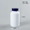 Botella Blanca de Alto Gama para Producto de Cuidado de la Salud 200cc Botella de Plástico para Cápsulas Botella de PET para Cápsulas de Tabletas Botella para Polvos Vitamina Maca