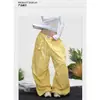 Comercio Transfronterizo Pantalones Anchos de Cordón Casuales Pantalones Deportivos Nuevos Pantalones de Trabajo Estilo Americano para Mujer Corte Holgado Pantalones para Mujeres Altas