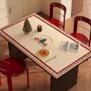 Mantel de Mesa Navideño, Mantel Retro para el Hogar, Impermeable, Resistente al Aceite, Resistente al Calor, Mantel Rojo Decorativo Atmosférico para Mesa de Café