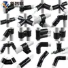 Conector de Haste de Arame 28mm Conector de Prateleira de Tubo Lean Acessórios para Braçadeira de Tubo Composto Carrinho de Virar Bancada Hj
