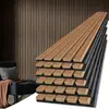 Painéis de Parede de Fundo para Decoração de Casa, Painéis à Prova de Som e Absorventes de Som, Painéis de Grelha Concavo-Convexos para Exportação, Decoração de Sala de Conferência e Sala de Piano, Adesivos de Parede Autoadesivos