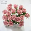 Flor de boda rosa, flor de seda, decoración de boda, hortensia falsa, flor de peonía rosa claro, floricultura