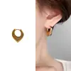 Hebilla Geométrica para Oreja con Cara Chapada en Oro de 18 Quilates Temperamento Avanzado Exquisito Atmosférico Pendientes Colgantes Estilo INS Europeo y Americano Exquisitos