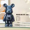 Estatueta de Urso Violento Minimalista de Alta Qualidade para Sala de Estar, Urso Coração de Cerâmica Galvanizado, Presente Luxuoso da Moda para Bar de Vinhos, Rack de TV