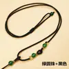 Cuerda para Collar Tejida a Mano Cristal Jade Colgante Cordón para Cuello Cuerda para Eventos Cordón con Colgante Accesorios de Colgante de Jade Cuerda