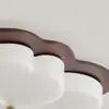 Luminária de Teto Aconchegante Estilo Vintage com Proteção Ocular de Espectro Total para Quarto Principal na Cor Nogueira com Design Floral para Quarto de Crianças e Estudo